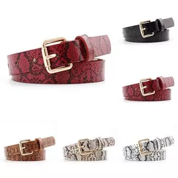Женская мода искусственная кожа популярная высокое качество 105x2.3cm для женщин поясной ремень женское платье 1 шт ремни из змеиной кожи горячая распродажа красный