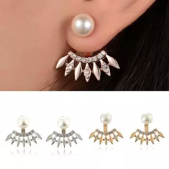 Женская мода из искусственного жемчуга Очарование Дизайн Кулон Серьги Ожерелье Ювелирные изделия розового золота