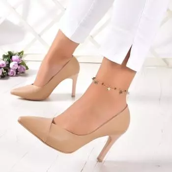 Женская мода Jatql Обнаженные туфли на шпильке Классические туфли на каблуке