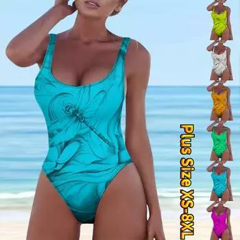 Женская мода, консервативная пляжная одежда, бикини с 3D радужно-синими стрекозами, расправляющими крылья и принтом мух, цельные купальные костюмы