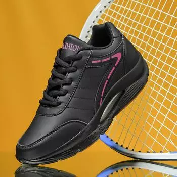 Женские модные кроссовки на воздушной подушке, удобные сетчатые, без застежек, массивные, для ходьбы 35 белый/красный