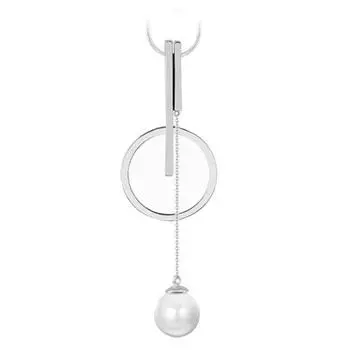 Женская Мода Круг Бар Подвеска Свитер Цепочка Ожерелье Ювелирные Изделия ARI