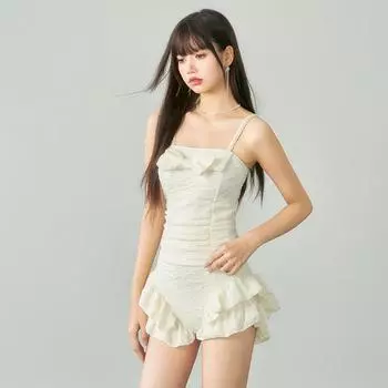 Женская мода, купальник-бикини с рюшами на животе, сплошной мягкий купальник-монокини с бантом, женский цельный купальник с открытой спиной, купальный костюм с горячими источниками S