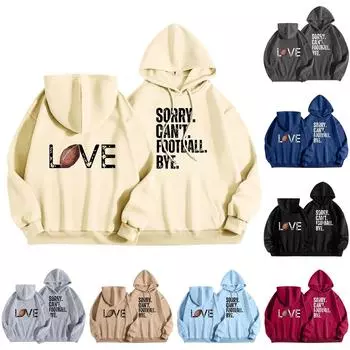 Женская мода легкий длинный рукав пуловер толстовки с капюшоном с карманами графическая толстовка XXL чёрный