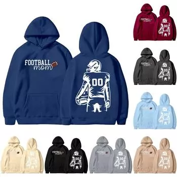 Женская мода легкий длинный рукав пуловер толстовки с капюшоном с карманами графическая толстовка XL