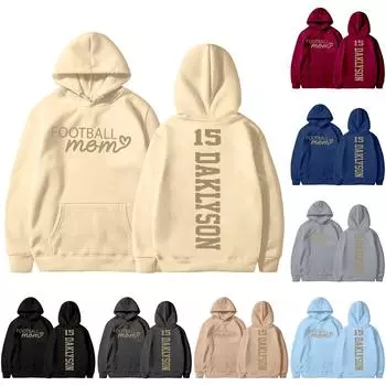 Женская мода легкий длинный рукав пуловер толстовки с капюшоном с карманами графическая толстовка XL чёрный