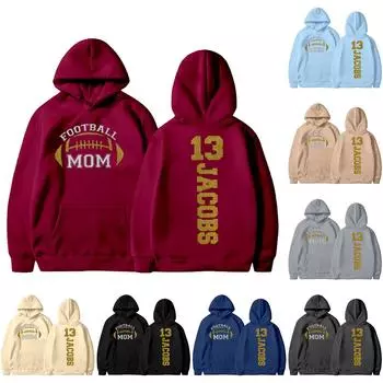 Женская мода легкий длинный рукав пуловер толстовки с капюшоном с карманами графическая толстовка XXXL чёрный