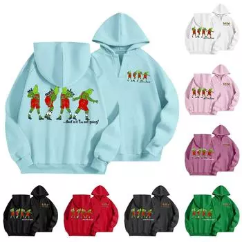 Женская мода, легкий свитер с длинным рукавом, толстовка с капюшоном, свободный свитшот с графическим принтом XL зелёный