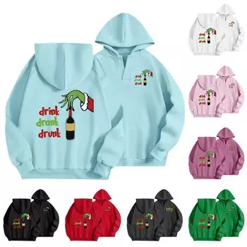 Женская мода, легкий свитер с длинным рукавом, толстовка с капюшоном, свободный свитшот с графическим принтом S розовый