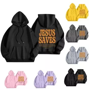 Женская мода, легкий женский свитер с длинными рукавами и принтом в виде карманов, толстовка с капюшоном L чёрный