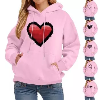 Женская мода, легкий женский свитер с длинными рукавами и карманами, толстовка с капюшоном в стиле регби XXL