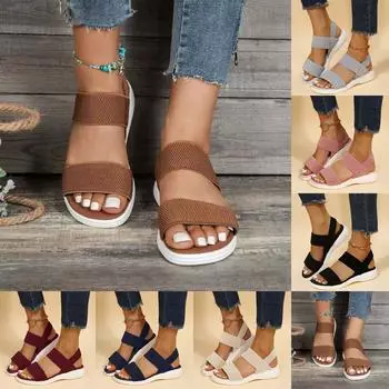 Женская мода летние однотонные сетчатые сандалии на платформе для женщин сандалии для йоги с ремешком для женщин размер 11 женские кожаные сандалии 36 коричневый
