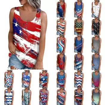 Женская мода, летняя майка с круглым вырезом, легкая майка без рукавов с принтом L бежевый