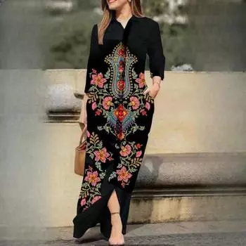 Женская мода лето весна однотонный принт поло воротник высокая талия повседневные платья S розовый