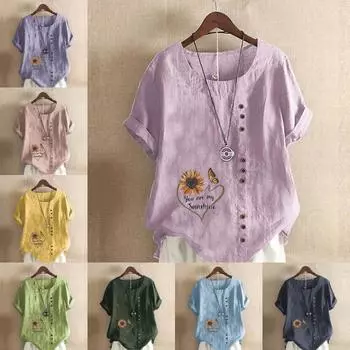 Женская мода Love Butterfly Printed футболка с коротким рукавом свободная хлопковая рубашка повседневная свободная летняя блузка топы больших размеров S розовый