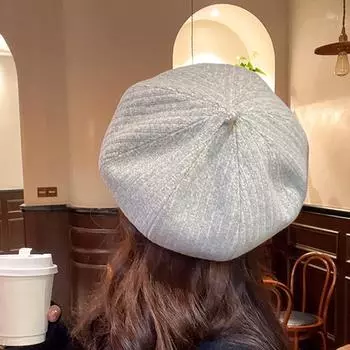 Женская мода милая беретная кепка однотонная шляпа художника винтажная мешковатая защитная шляпа тыквы хаки