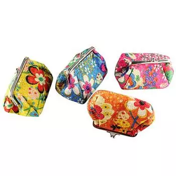 Женская мода милые цветы вышитый чехол кошелек карты ключи портмоне портмоне розы красного