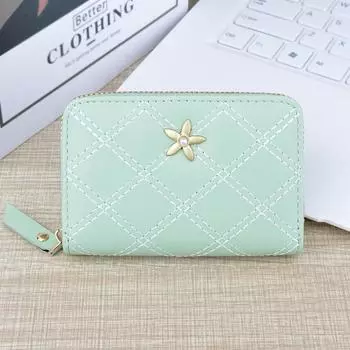 Женская мода на молнии мини-кошелек из искусственной кожи держатель для карт для дам короткие кошельки 11*8*2.5cm чёрный