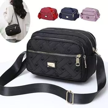 Женская мода на молнии с вышивкой кошелек сумка сумки на плечо повседневные милые дорожные водонепроницаемые сумки чёрный