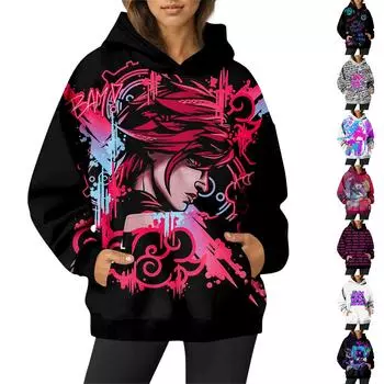 Женская мода на плечах пуловер с длинным рукавом толстовка с капюшоном XXL красный