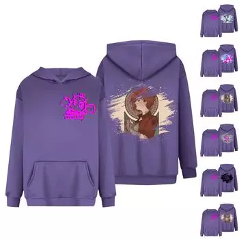 Женская мода на плечах пуловер с длинным рукавом толстовка с капюшоном L бежевый