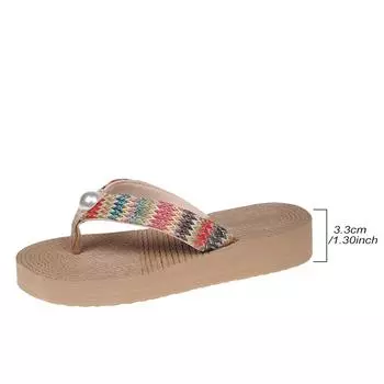 Женская мода Новые тапочки Летние раздвижные туфли на танкетке Мягкие балетки женские Indoo Indoo 36