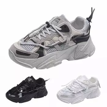 Женская мода, новые универсальные повседневные нескользящие туфли на толстой подошве 35 чёрный