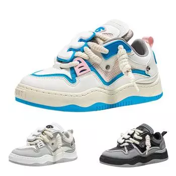 Женская мода, новые универсальные повседневные нескользящие туфли на толстой подошве 40 чёрный