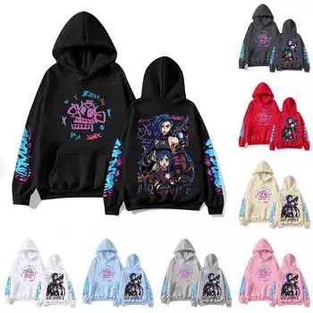 Женская мода O-образный вырез с длинным рукавом и принтом, толстовка с капюшоном L бежевый