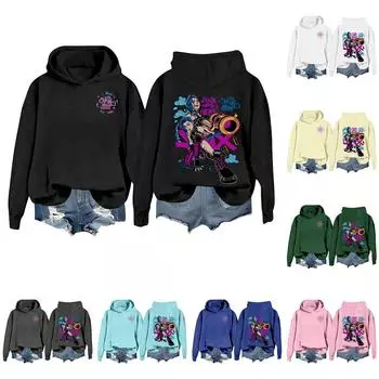 Женская мода O-образный вырез с длинным рукавом и принтом, толстовка с капюшоном L бежевый