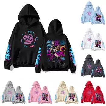 Женская мода O-образный вырез с длинным рукавом и принтом, толстовка с капюшоном L бежевый