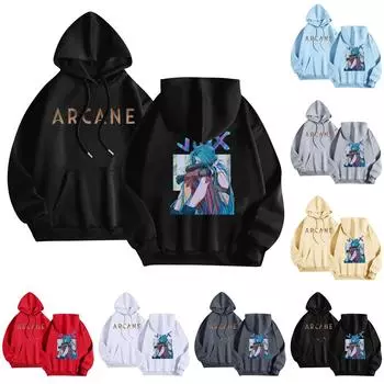 Женская мода O-образный вырез с длинным рукавом и принтом, толстовка с капюшоном L бежевый