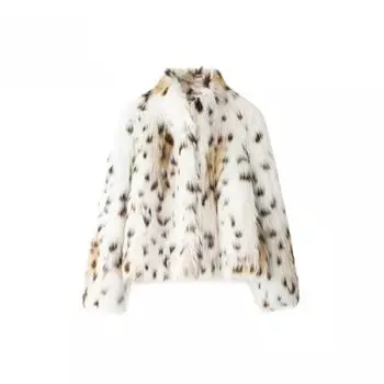 Женская мода однотонная потайная пуговица меховой эффект пальто винтажный повседневный темперамент женский шикарный леди меховое пальто M