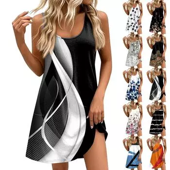 Женская мода однотонная юбка на подтяжках с бедрами, популярное плиссированное платье на талии, женское летнее платье XXL тёмно-синий