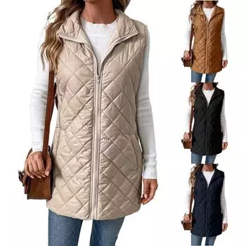 Женская мода однотонный хлопковый жилет средней длины приталенный кардиган темперамент куртка топ XXL