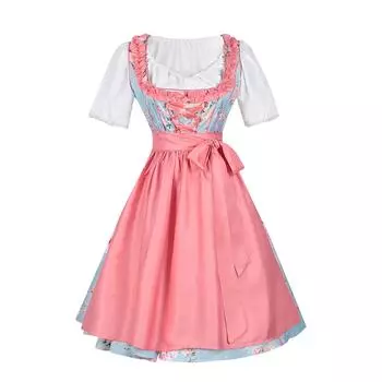 Женская мода Октоберфест сценические костюмы M розовый