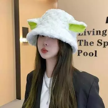 Женская мода осень и зима теплая универсальная кепка-ведро женская милая японская шапка-персонализированная ягненок