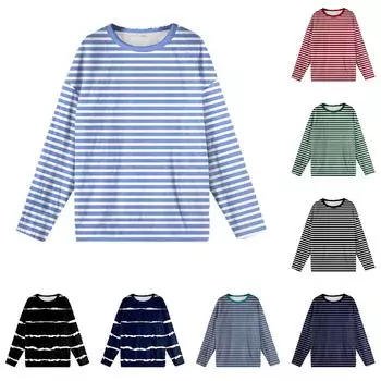 Женская мода осень-зима с принтом, длинные рукава, женские пижамы, топы L чёрный