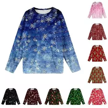 Женская мода осень-зима с принтом, длинные рукава, женские пижамы, топы XL