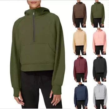 Женская мода, осенне-зимнее флисовое теплое пальто с капюшоном, сплошной цвет, толстовка большого размера с длинными рукавами, повседневная свободная толстовка с капюшоном, куртки на молнии XXL чёрный