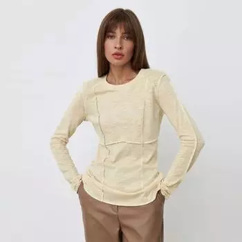 Женская мода пэчворк облегающая футболка с длинным рукавом весна-осень мода O-образный вырез базовые рубашки элегантный однотонный уличный стиль S чёрный