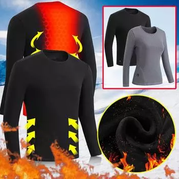 Женская мода, пара с подогревом всей спины, утолщенный свитер с интеллектуальным подогревом L чёрный