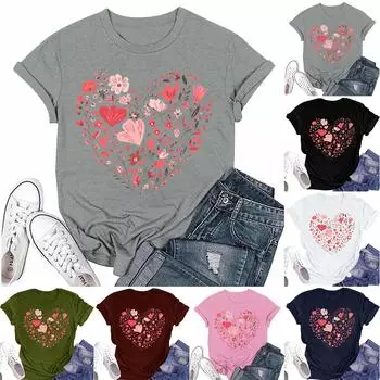 Женская мода повседневная футболка с круглым вырезом и короткими рукавами, топ, футболка, топ L армия зеленый