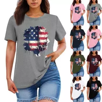 Женская мода повседневная футболка с круглым вырезом и короткими рукавами, топ, футболка, топ XL чёрный