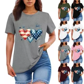 Женская мода повседневная футболка с круглым вырезом и короткими рукавами, топ, футболка, топ XXL чёрный