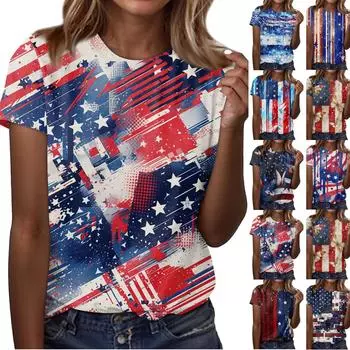 Женская мода повседневная футболка с круглым вырезом и короткими рукавами, топ, футболка, топ XXL тёмно-синий