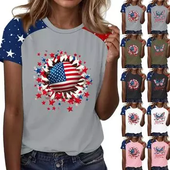 Женская мода повседневная футболка с круглым вырезом и рукавом реглан с принтом, топ, футболка, топ XXL белый