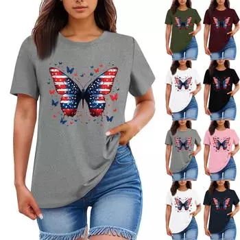 Женская мода повседневная футболка с круглым вырезом и короткими рукавами, топ, футболка, топ XL