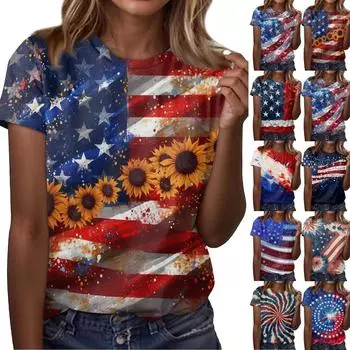 Женская мода повседневная футболка с круглым вырезом и короткими рукавами, топ, футболка, топ XXL тёмно-синий