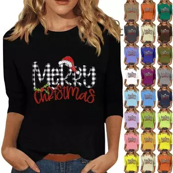 Женская мода повседневная кофта с разрезом на рукаве 3/4 и принтом ко Дню святого Валентина с круглым вырезом L армия зеленый